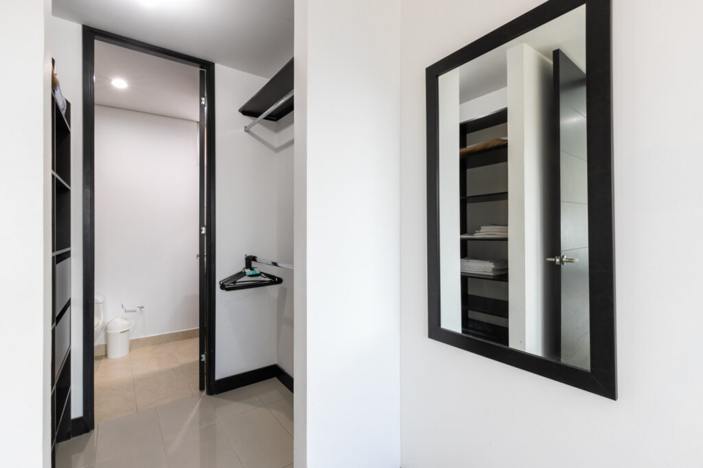 Closet and bathroom