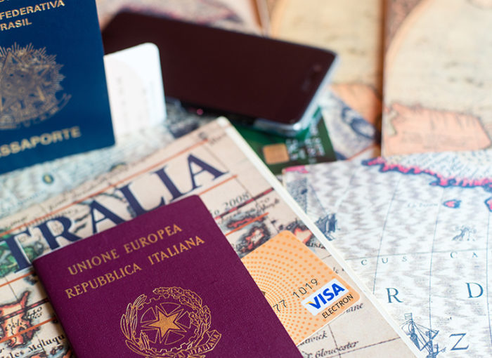 passports with tourist visa stamps