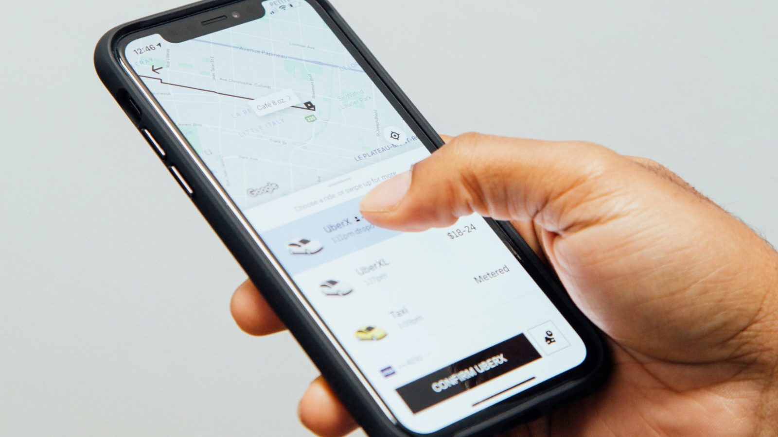Uber rideshare app in medellin